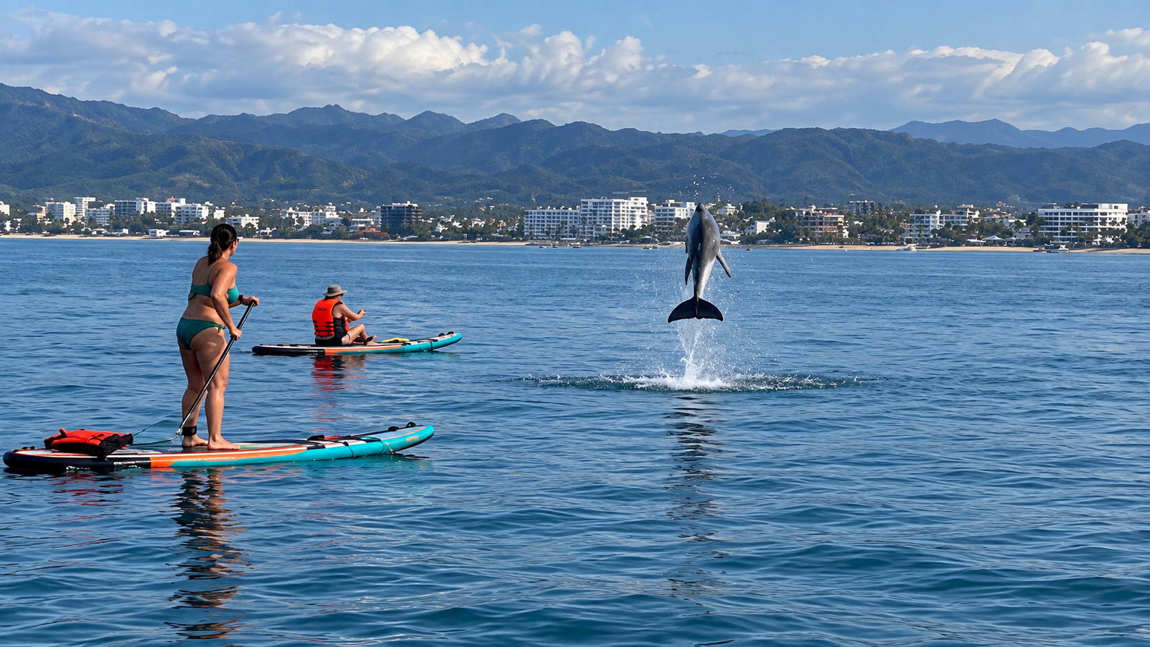 Delfines felices en libertad!