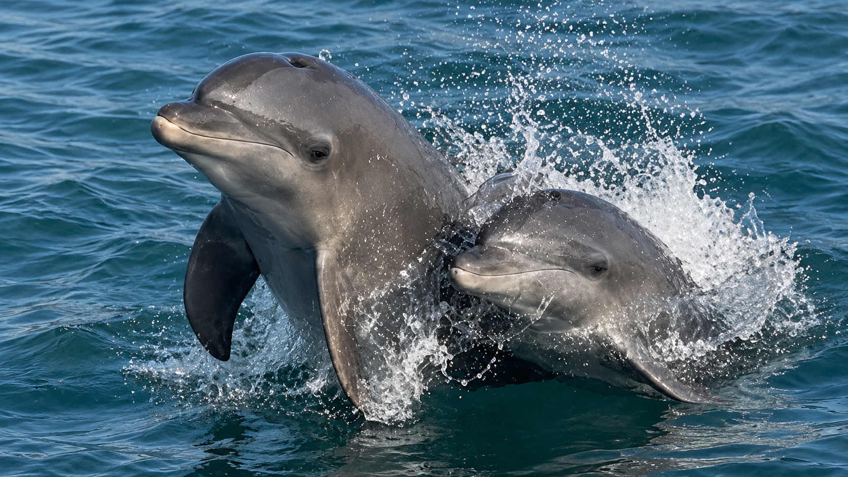 Delfines felices en el lugar que les pertenece!